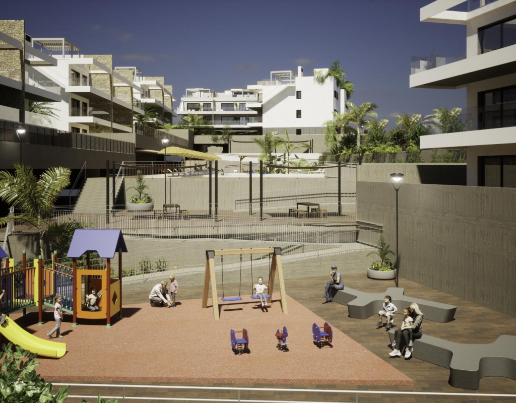 NC1677MB : Новые апартаменты с частным садом в Бенидорме